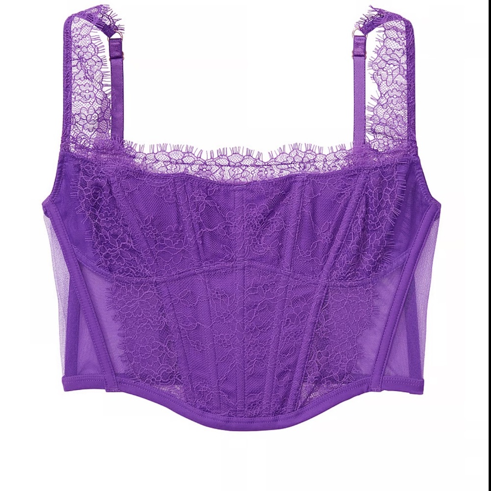 Victoria’s Secret dream angels purple lace corset top